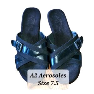 A2 By Aerosoles Florist Wedge Sandals Heelrest Comfort Size 7.5 NWOB